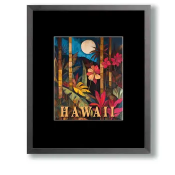 Jungle - Hawaii Souvenir Wall Art Prints – 8″x10″ Artwork for 11″x14″ Frame