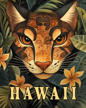 Feral Cat - Hawaii Souvenir Wall Art Prints – 8″x10″ Artwork for 11″x14″ Frame