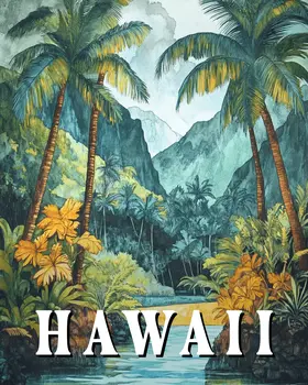 Jungle Stream - Hawaii Souvenir Wall Art Prints – 8″x10″ Artwork for 11″x14″ Frame