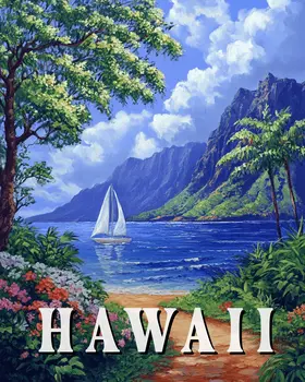 Lavendar Afternoon - Hawaii Souvenir Wall Art Prints – 8″x10″ Artwork for 11″x14″ Frame