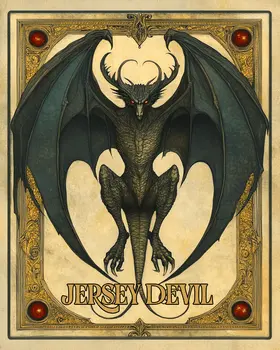 Jersey Devil - Mythical Beasts Wall Art Prints – 8″x10″ Artwork for 11″x14″ Frame