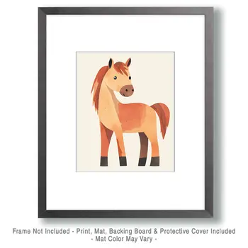 Horse #1 - Nursery Wall Art Prints - 8"x10" Art Print for 11"x14" Frame