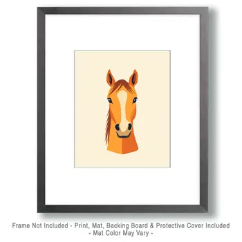 Horse #2 - Nursery Wall Art Prints - 8"x10" Art Print for 11"x14" Frame