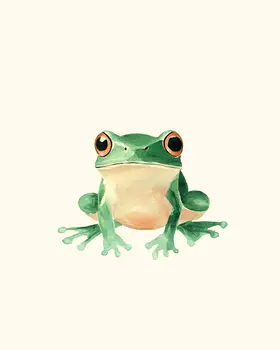 Frog - Nursery Wall Art Prints - 8"x10" Art Print for 11"x14" Frame