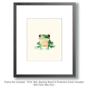 Frog - Nursery Wall Art Prints - 8"x10" Art Print for 11"x14" Frame