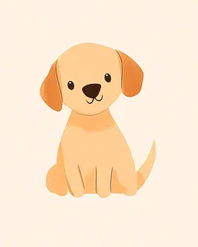 Dog #1 - Nursery Wall Art Prints - 8"x10" Art Print for 11"x14" Frame