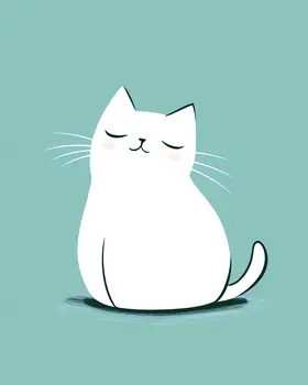 Cat #1 - Nursery Wall Art Prints - 8"x10" Art Print for 11"x14" Frame