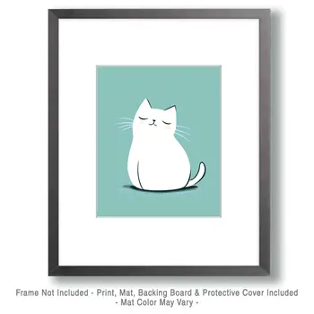 Cat #1 - Nursery Wall Art Prints - 8"x10" Art Print for 11"x14" Frame