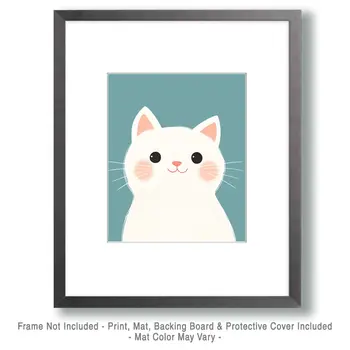 Axolotl Vignette Wall Art Prints - 8"x10" Art Print for 11"x14" Frame
