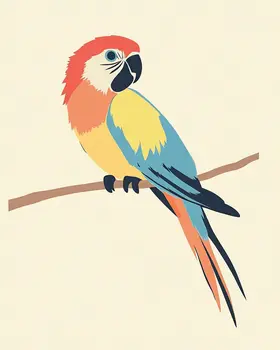 Parrot - Nursery Wall Art Prints - 8"x10" Art Print for 11"x14" Frame