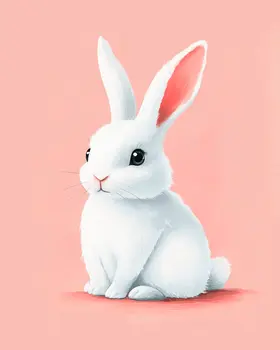 Bunny #3 - Nursery Wall Art Prints - 8"x10" Art Print for 11"x14" Frame
