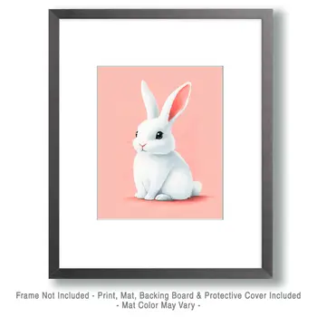 Bunny #3 - Nursery Wall Art Prints - 8"x10" Art Print for 11"x14" Frame