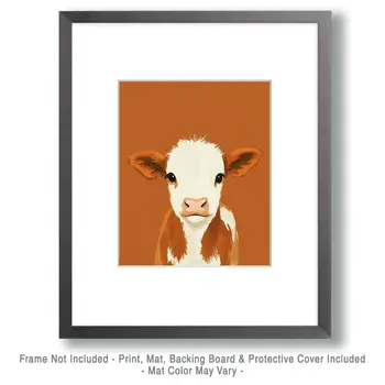 Calf - Nursery Wall Art Prints - 8"x10" Art Print for 11"x14" Frame