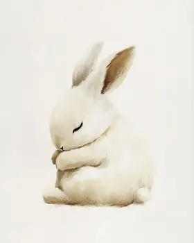 Bunny #5 - Nursery Wall Art Prints - 8"x10" Art Print for 11"x14" Frame