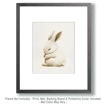 Bunny #5 - Nursery Wall Art Prints - 8"x10" Art Print for 11"x14" Frame