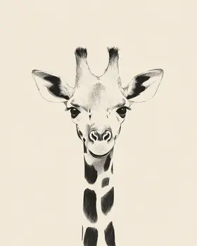 Giraffe #2 - Nursery Wall Art Prints - 8"x10" Art Print for 11"x14" Frame