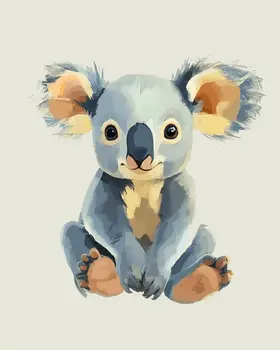 Koala - Nursery Wall Art Prints - 8"x10" Art Print for 11"x14" Frame