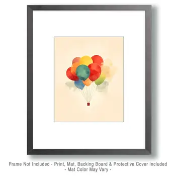 Balloons - Nursery Wall Art Prints - 8"x10" Art Print for 11"x14" Frame