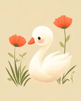 Duckling - Nursery Wall Art Prints - 8"x10" Art Print for 11"x14" Frame