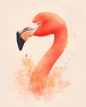 Flamingo - Nursery Wall Art Prints - 8"x10" Art Print for 11"x14" Frame