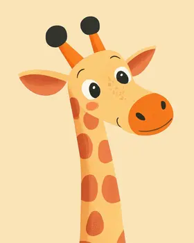 Giraffe #3 - Nursery Wall Art Prints - 8"x10" Art Print for 11"x14" Frame