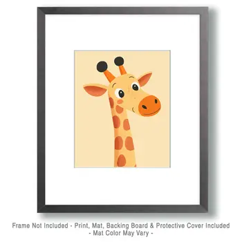 Giraffe #3 - Nursery Wall Art Prints - 8"x10" Art Print for 11"x14" Frame