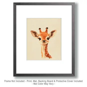 Baby Buck Deer - Nursery Wall Art Prints - 8"x10" Art Print for 11"x14" Frame