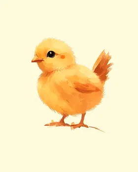 Chick - Nursery Wall Art Prints - 8"x10" Art Print for 11"x14" Frame