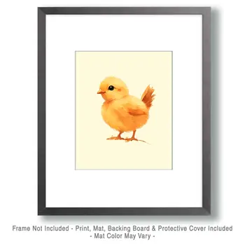 Chick - Nursery Wall Art Prints - 8"x10" Art Print for 11"x14" Frame