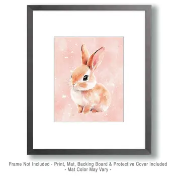 Bunny #2 - Nursery Wall Art Prints - 8"x10" Art Print for 11"x14" Frame