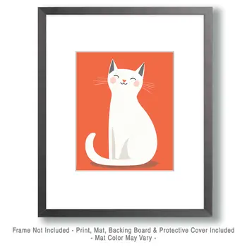 Cat #1 - Nursery Wall Art Prints - 8"x10" Art Print for 11"x14" Frame