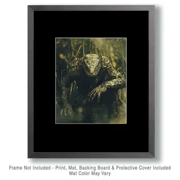 Watch Out for the Lizard Man of Scape Ore Swamp - Mythical Beasts Wall Art Prints – 8″x10″ Artwork for 11″x14″ Frame