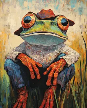 Loveland Frog - Mythical Beasts Wall Art Prints – 8″x10″ Artwork for 11″x14″ Frame