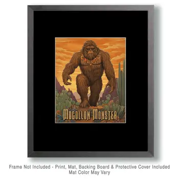 Arizona's Mogollon Monster - Mythical Beasts Wall Art Prints – 8″x10″ Artwork for 11″x14″ Frame