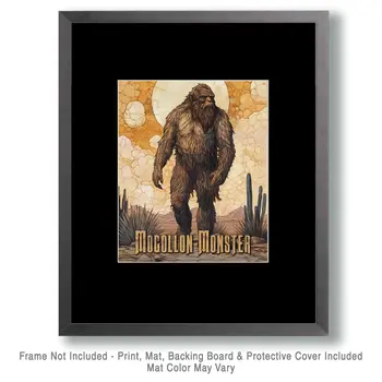 Mogollon Monster - Mythical Beasts Wall Art Prints – 8″x10″ Artwork for 11″x14″ Frame