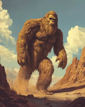 Mogollon Monster of Arizona - Mythical Beasts Wall Art Prints – 8″x10″ Artwork for 11″x14″ Frame