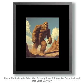 Mogollon Monster of Arizona - Mythical Beasts Wall Art Prints – 8″x10″ Artwork for 11″x14″ Frame