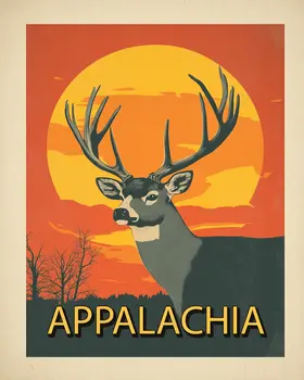 Big Buck Deer - Appalachia Souvenir Wall Art Prints – 8″x10″ Artwork for 11″x14″ Frame
