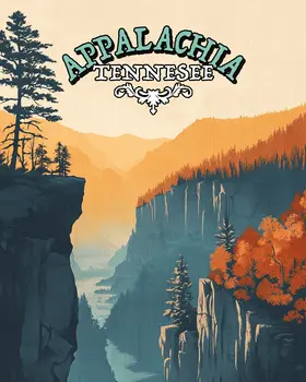 Mountain Cliffs - Appalachia Souvenir Wall Art Prints – 8″x10″ Artwork for 11″x14″ Frame