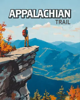 Overlook - Appalachia Trail Souvenir Wall Art Prints – 8″x10″ Artwork for 11″x14″ Frame