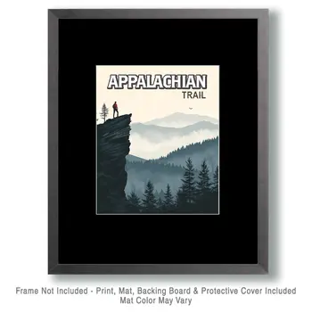 Sheer Cliff - Appalachia Trail Souvenir Wall Art Prints – 8″x10″ Artwork for 11″x14″ Frame