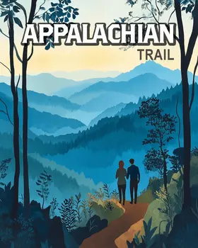 Mountain Vistas - Appalachia Trail Souvenir Wall Art Prints – 8″x10″ Artwork for 11″x14″ Frame