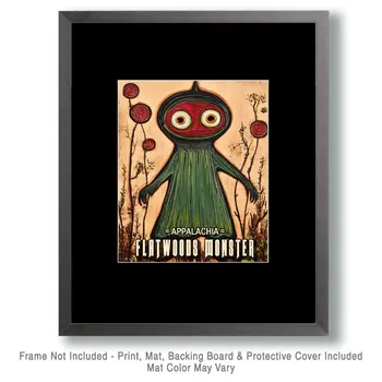Flatwoods Monster - Appalachia Souvenir Wall Art Prints – 8″x10″ Artwork for 11″x14″ Frame
