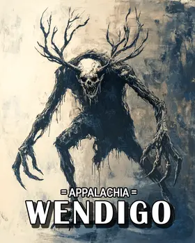 Wendigo Monster - Appalachia Souvenir Wall Art Prints – 8″x10″ Artwork for 11″x14″ Frame