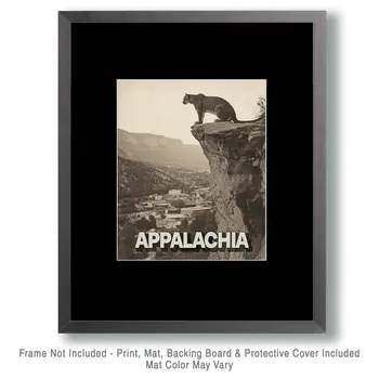 Mountain Lion Overlook - Appalachia Souvenir Wall Art Prints – 8″x10″ Artwork for 11″x14″ Frame