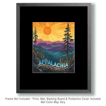 BOHO Sunrise - Appalachia Souvenir Wall Art Prints – 8″x10″ Artwork for 11″x14″ Frame