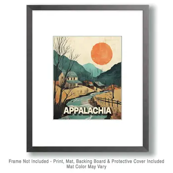 Summer Day - Appalachia Souvenir Wall Art Prints – 8″x10″ Artwork for 11″x14″ Frame