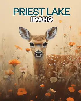 Priest Lake Fawn - Idaho Souvenir Wall Art Prints – 8″x10″ Artwork for 11″x14″ Frame
