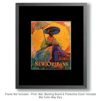 Summer Day - New Orleans Souvenir Wall Art Prints – 8″x10″ Artwork for 11″x14″ Frame