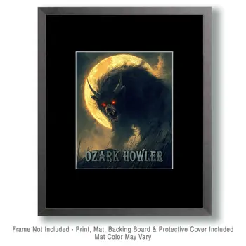 Legendary Ozark Howler - Mythical Beasts Wall Art Prints – 8″x10″ Artwork for 11″x14″ Frame